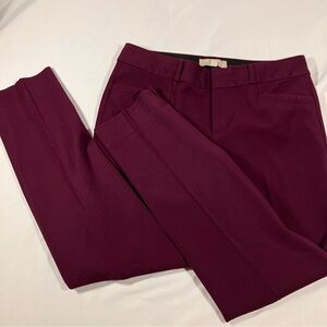 Banana Republic Martin Fit Burgundy Deep Red business casual pants, womens sz 8